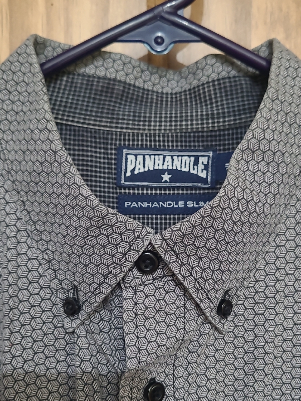 Panhandle Slim Men's Patterned Geometric Button-Down Shirt. Size XL